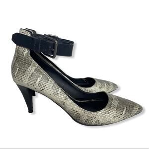 Joe’s Jeans “Ned” Snake Print Ankle Strap Heels